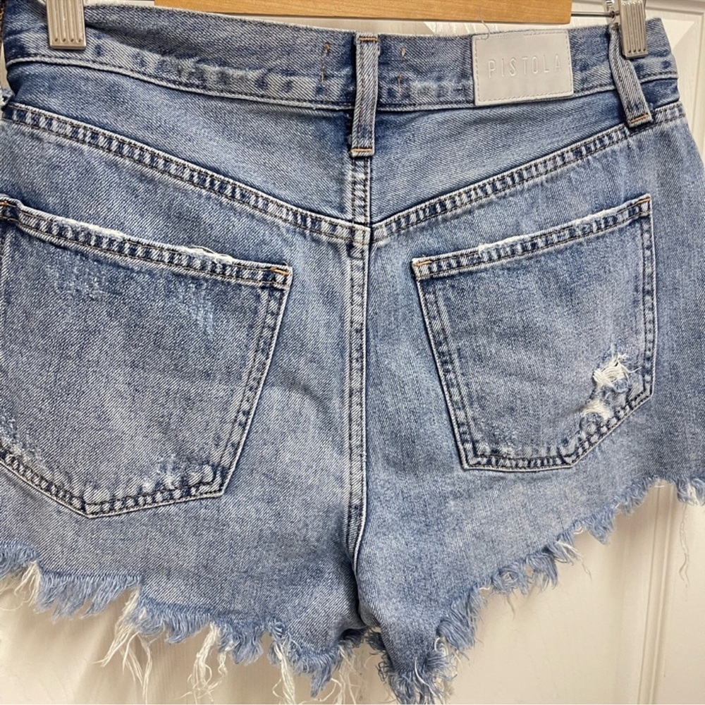 Pistola Distressed Denim Shorts. Sz 28 - Picture 7 of 10
